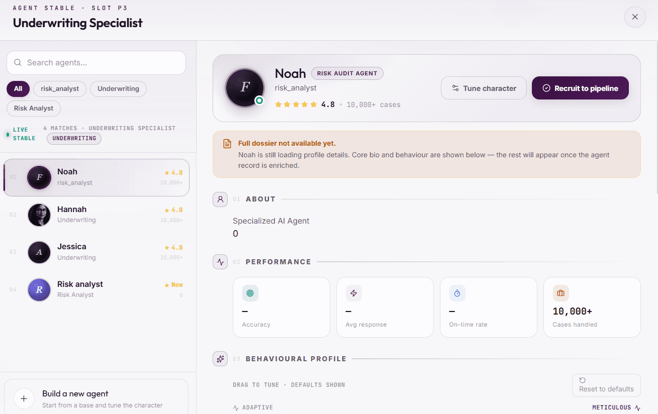 Image, agent configuration panel